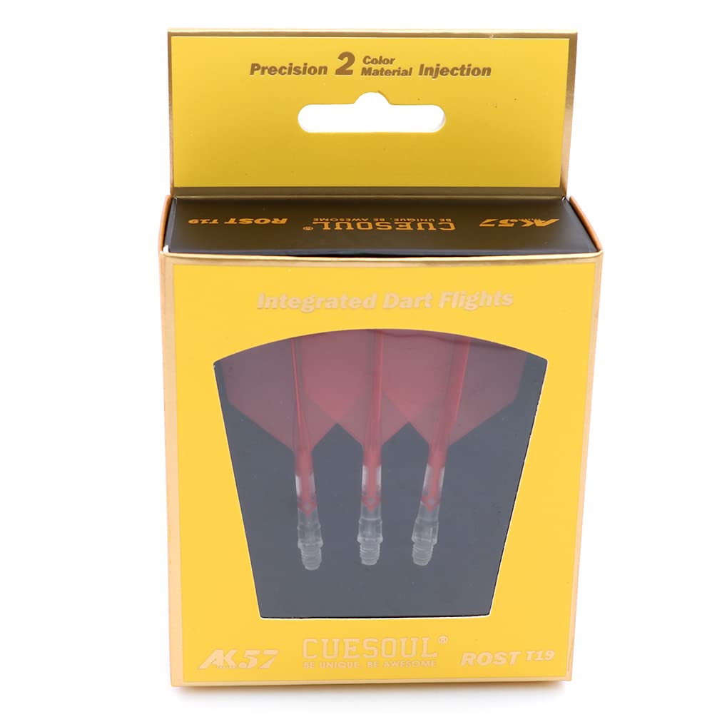 CUESOUL Integrated Flight and Shaft System Big Wing Shape Red White Ice Shaft CS-AK572S