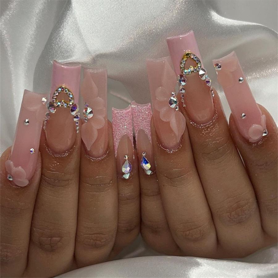 

European & American Removable Phototherapy Nail Art Patches - Handmade Ins Style Wear-On Nails Phototherapy Glue Kit