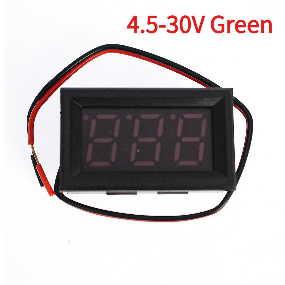 LED Digital Voltmeter 0.56 Inch Digital Voltmeter 0V-30V, 4.5V-30V LED Display Volt Voltage Meter Mini Tester Red/Blue/Green