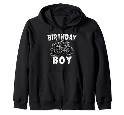 Monster Truck Birthday Boy Monster Trucks Are My Jam Lovers Zip Hoodie