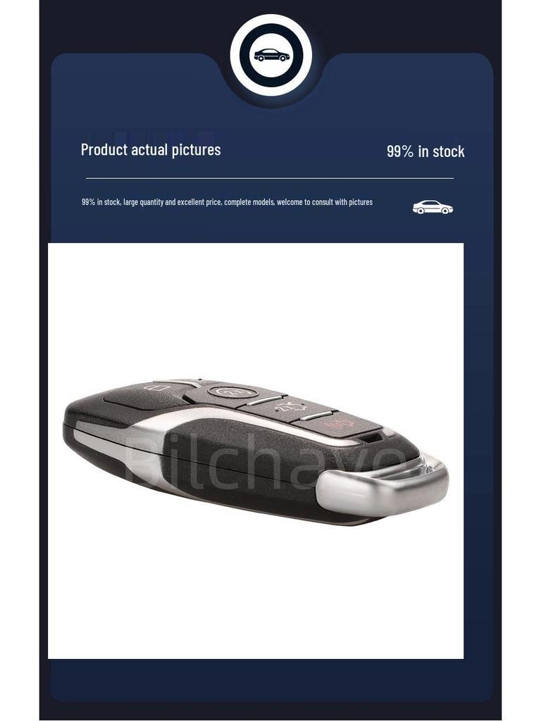 Compatible 5-Button Ford Lincoln Smart Key Remote Control 433.92MHz, 49 Chip