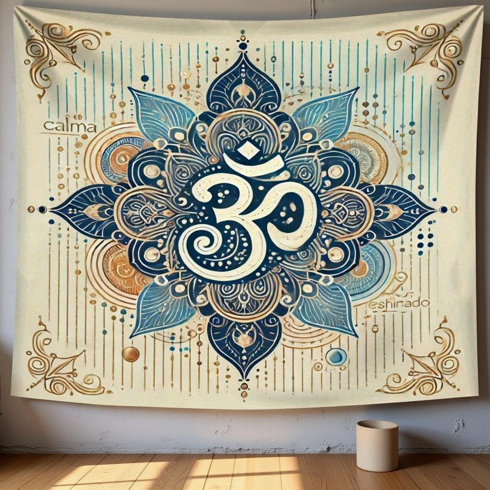 

VIKAMA Bohemian Mandala Pattern Feature Wall Tapestry Living Room Bedroom And Hallway Decorative Hanging Home Decoration 74x94cm(29x37in)