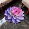 Wood Flooring Rug Contemporary Area Bathroom Mat Non-Slip Absorbent Flower Floor Decorative 3D Realistic Pattern