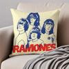 Band Punk RRamones Cushion Cover Pillowcase Antidustmite Invisible Zipper Short Plush Sofa Cushion