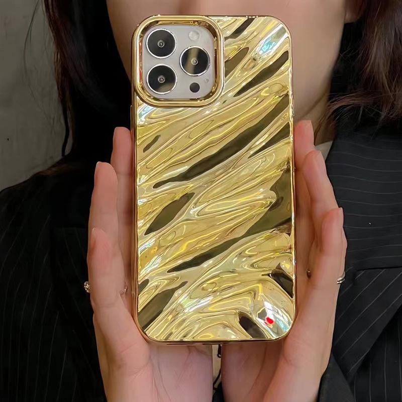 3D Curly Wavy Texture Phone Case For For Iphone 17 Air 16 1 14 Plus 13 Pro Max Soft Shockproof Phone Back Cover