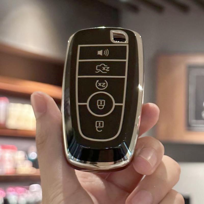TPU Key Fob Cover with Keychain for Ford Explorer Fusion Escape Edge Expedition F150 F250 F350 F450 F550 Maverick Mustang
