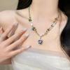 2024 Vintage Double-Layer Pearl Necklace with Heart Pendant
