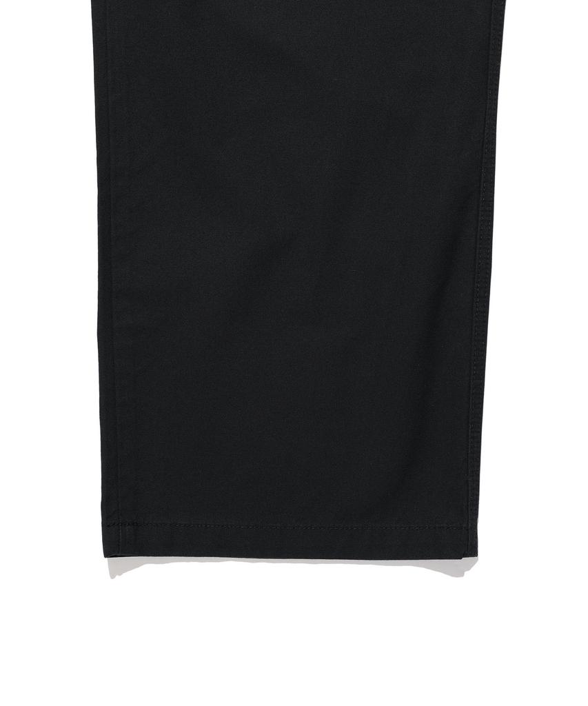 WACKY WILLY Straight Cotton Fatigue Elastic Pants Black