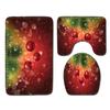 Christmas Bathroom Floor Mat Toilet Three-Piece Set