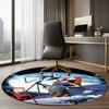 The Nightmare Before Christmas Printed Round Rug Carpet Chair Rug Area Rug Entryway Doormats,for Office Chair Living Room Bedroom Kitchen Room.
