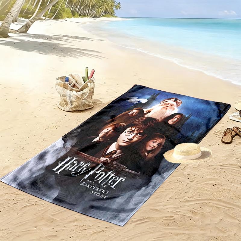 Magic School Story Print Beach Towel, Large Soft Quick Dry Towel for Beach Camping Swimming