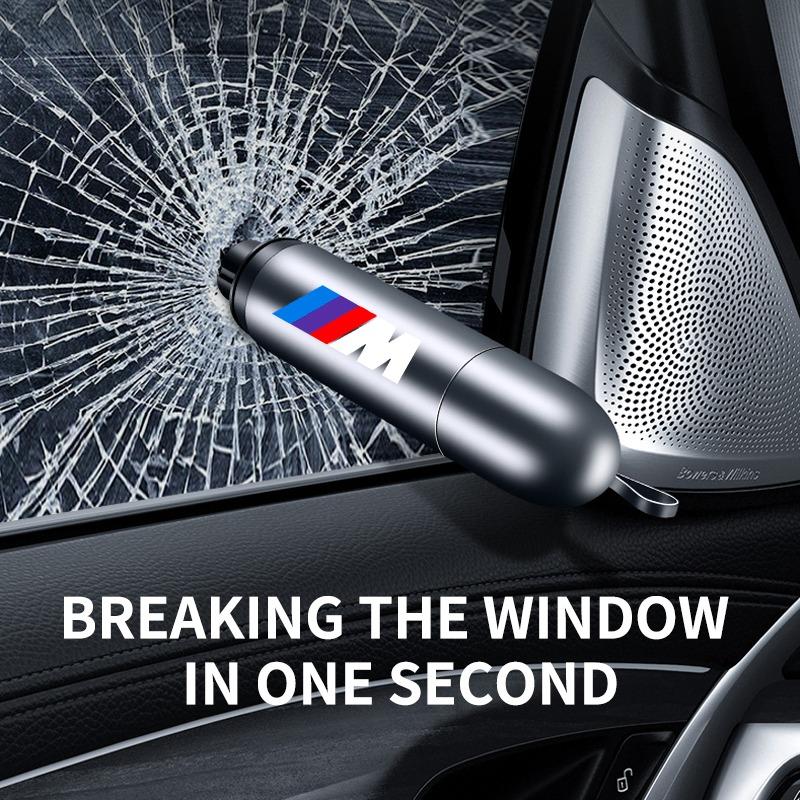 Młotek bezpieczeństwa samochodowego Narzędzie do wybijania szyb w nagłych wypadkach Przecinak do pasów bezpieczeństwa Dla BMW M E34 E36 E60 E90 E46 E39 E70 F10 F20 F30 X5 X6 X1 M3 M5 M6 E71 F01 F87