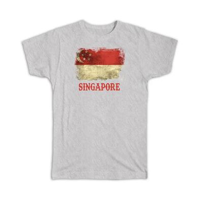 Geschenk-T-Shirt : Singapur Singapurische Flagge Südostasien Land Souvenir