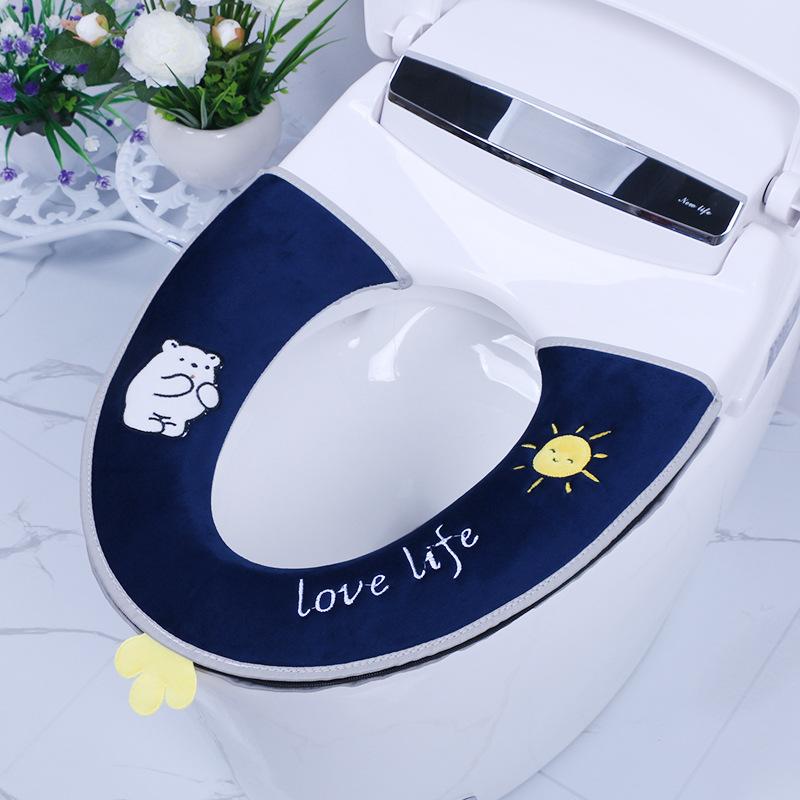 Toilet cushion Four seasons comfortable zipper seat cushion comfortable seat cushion toilet cover comfortable