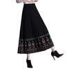 Half Length Skirt for Autumn and Winter Mid Length Mom Pleated Skirt Knitted Half Length Skirt