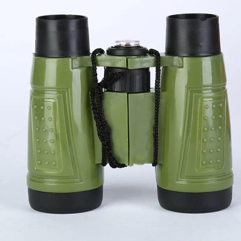 6x30 Binoculars Telescope With Compass Mountaineering Natural Scenery Children Simulation CS Hunting Field Surviva Telescope