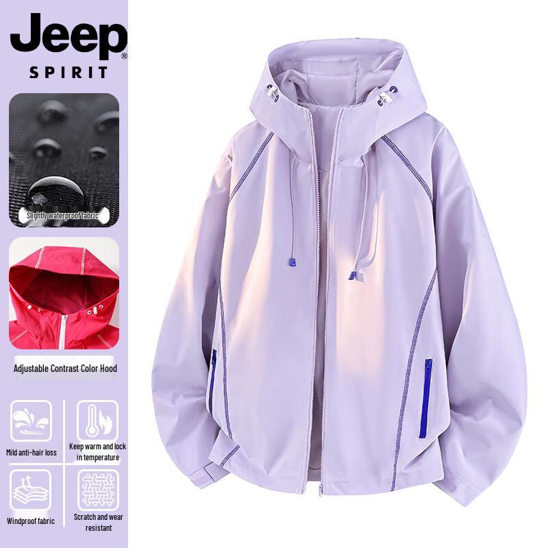 JEEP SPIRIT Men s Spring Autumn Hooded Baseball Jacket L