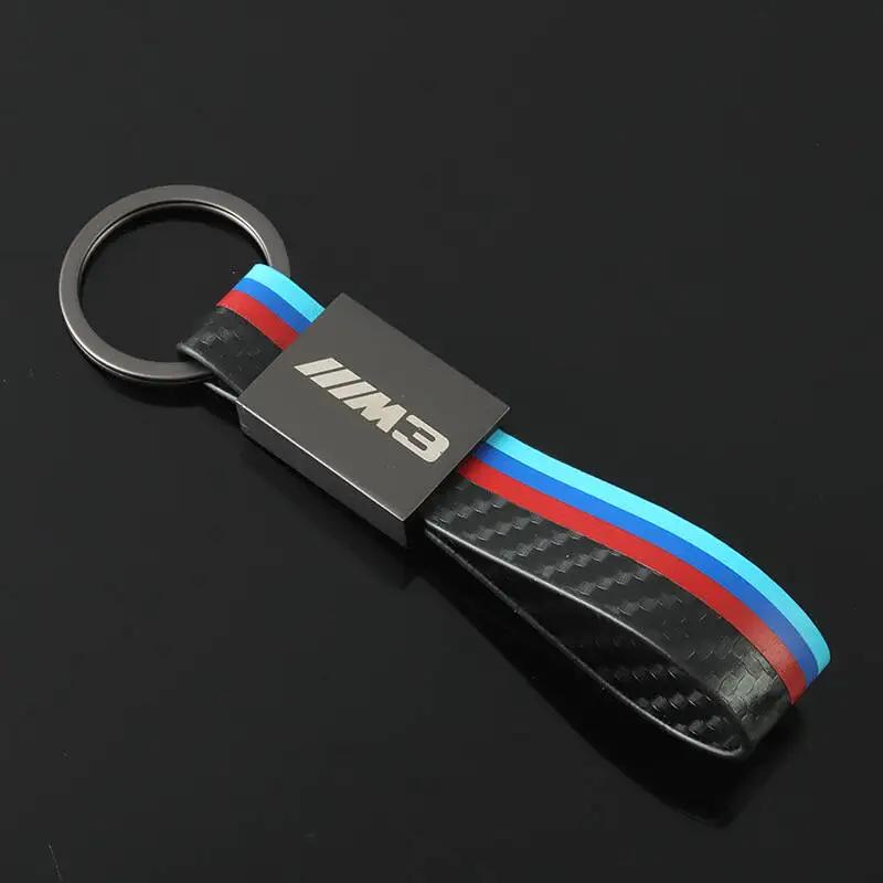 

2025 New Carbon Fibre M Sport Styling Car Key Fobs Ring Key Chain For Bmw M Emblem G30 G32 3 4 5 7 M3 M4 M5 X1 X3 X5 X6 X4 E