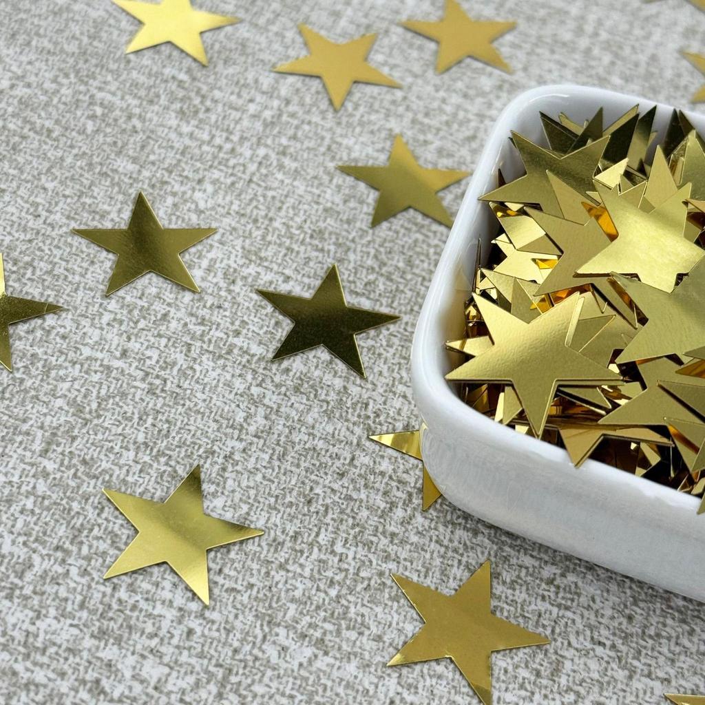 10-25MM Golden Star PET Sequins for DIY Jewelry & Clothing Accessories