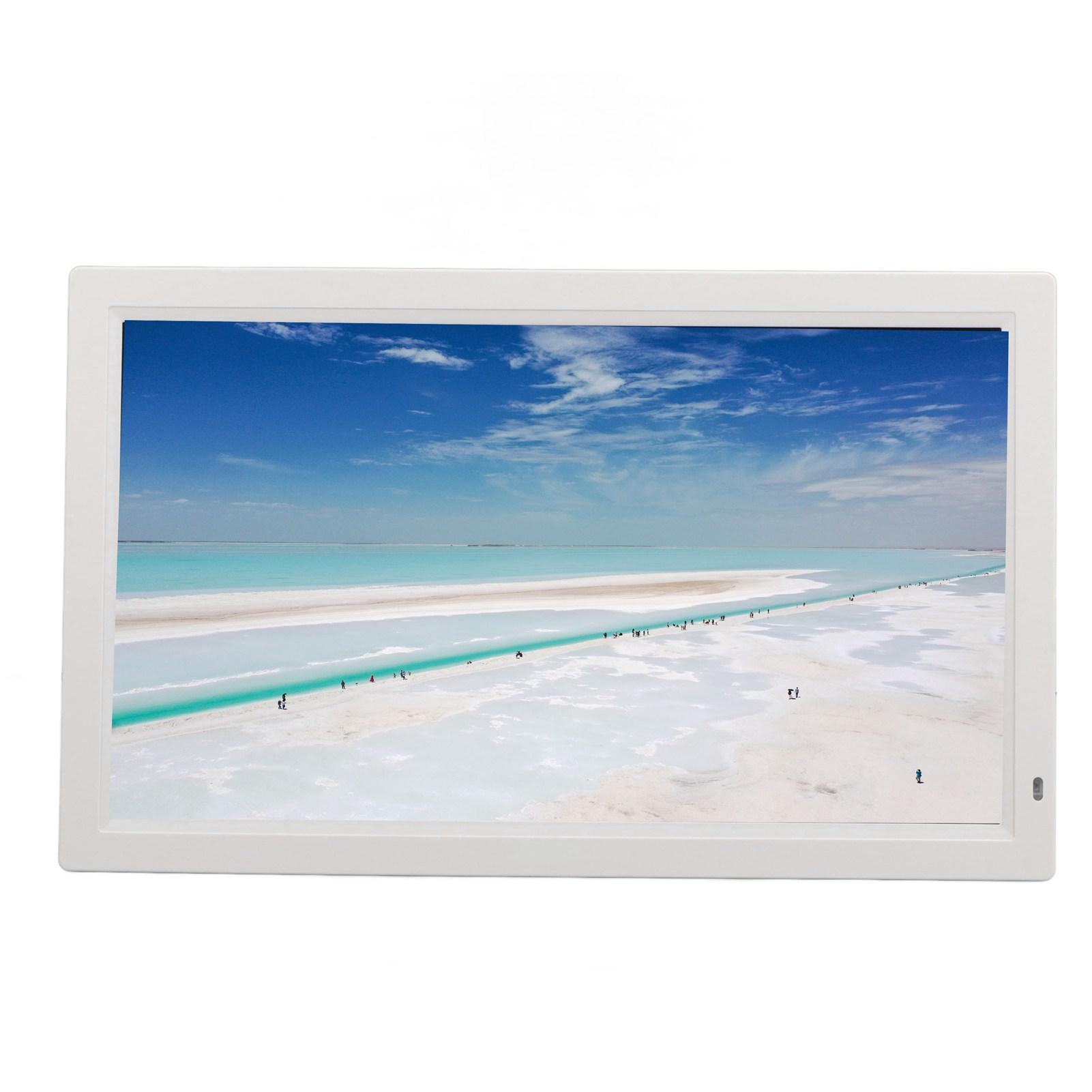 

23,6-дюймовая цифровая фоторамка 16:9-дюймовый IPS-дисплей 1920x1080 Поддержка Видео Звук Изображение Электронный EU Plug белый