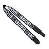 BOSS Adjustable Monogram Guitar 5cm Black with White for BSM-20-BW Strap, Wide, Logo, Guitar/Bass