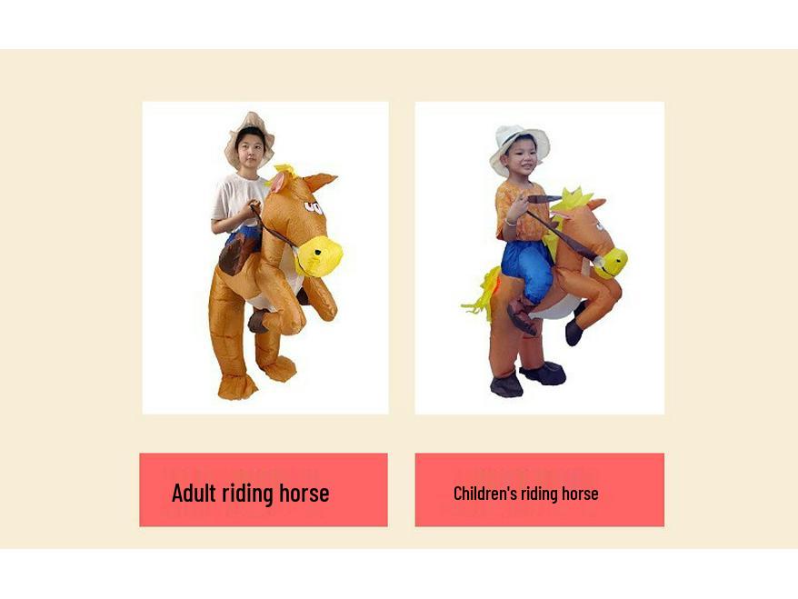 Adult Inflatable Horse Costume for Cosplay, Role Play, and Party Parades