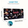 Slipknot Gradient Orange Yellow Background Logo Large Gaming Mouse Pad Non Slip Desk Mat for Metal Fans