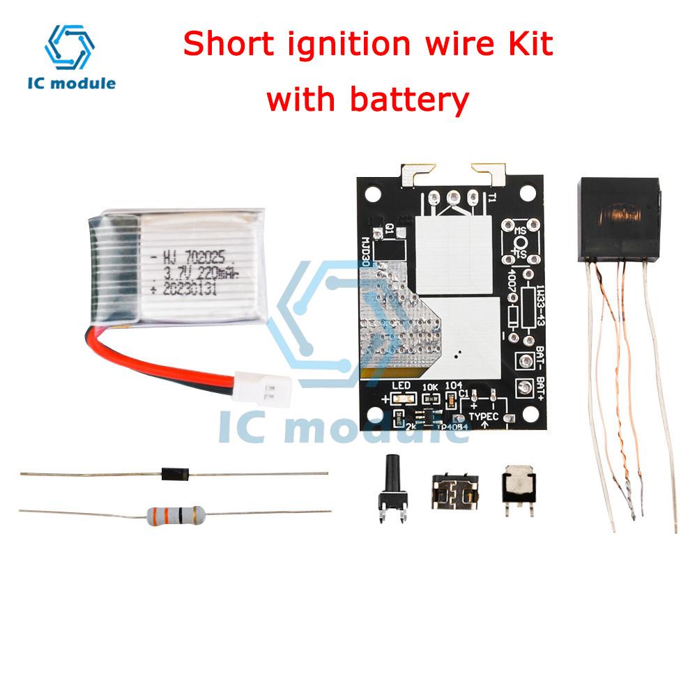 Module d'allumage haute tension DC3-5V briquet électronique rechargeable kit DIY briquet à arc pièces électroniques