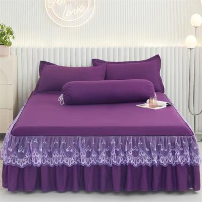 1PC Bedding Bed Skirt With 2pcs Pillowcases Wedding Bedspread Bed Sheet Mattress Cover Full Twin Queen King Size Bedsheets