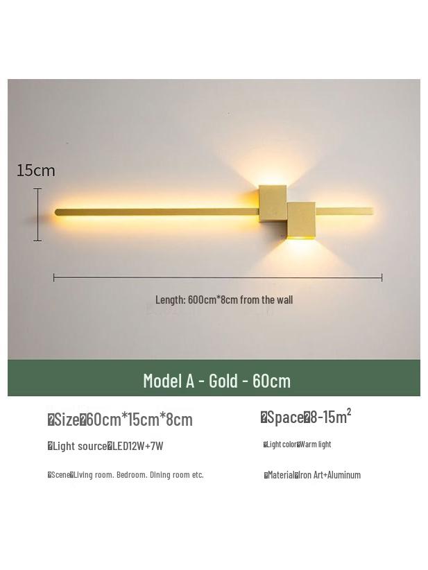 Nordic Minimalist Wall Lamp - Modern Bedroom and Living Room Accent Light