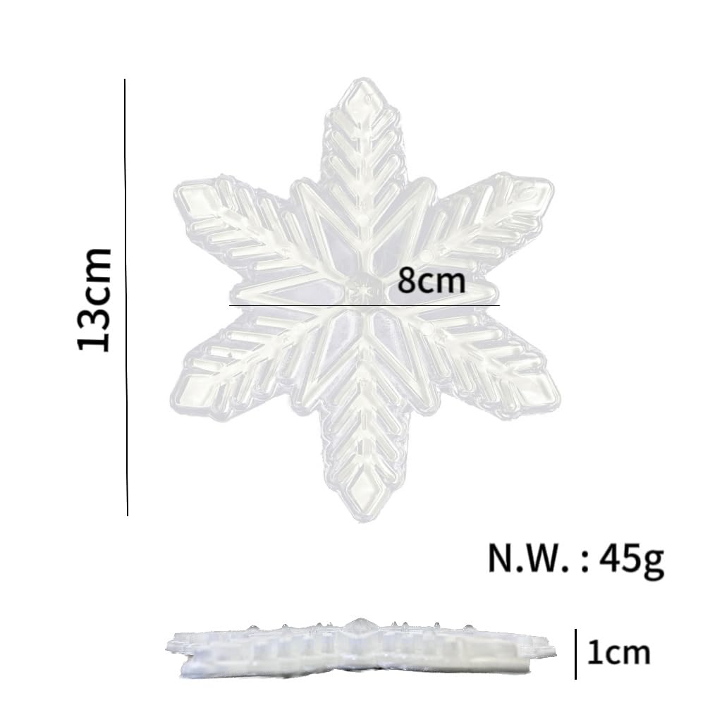 Snowboard Deck Pad Anti-Slip Snowflake Snow Crystal Strong Adhesive (White