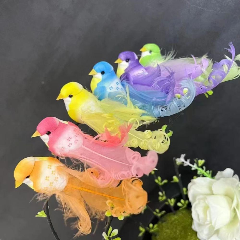 

Colorful Simulation Birds Photography Props Home Decor Artificial Foam Feathers Birds with Clip Decorative Fake Bird