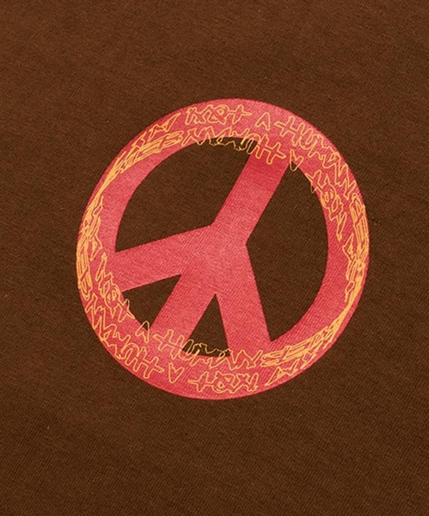 Aimnaseohyumeonbiing Peace Logo Tee - Brown