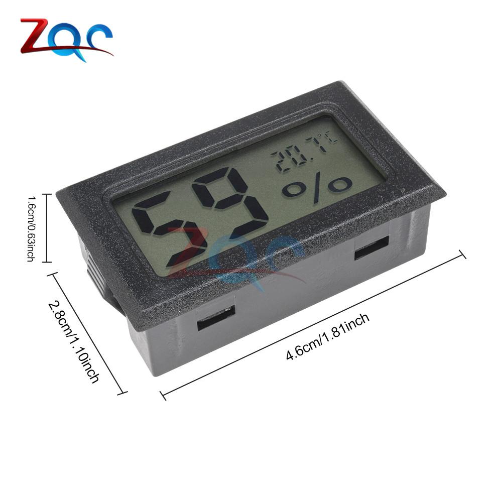 Round Mini LCD Digital Thermometer Hygrometer Temperature Indoor Convenient Temperature Sensor Humidity Meter Gauge Instruments чёрный