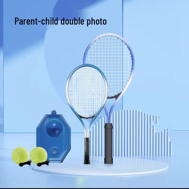 Tennis Training Rebounder Set with Single Racket for Beginners