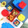 Creative Funny Building Block Splicing Bento Box for Kids - Microwave Safe Plastic Food Storage Container for School Lunch