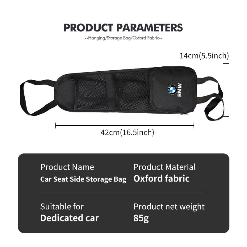 QAED6 For BMW Car Seat Side Storage Hanging Bag Water Cup Holder Drink Holder Accessories G30 G20 M3 M5 E91 E92 E93 E36 E70 X3 X4 X5