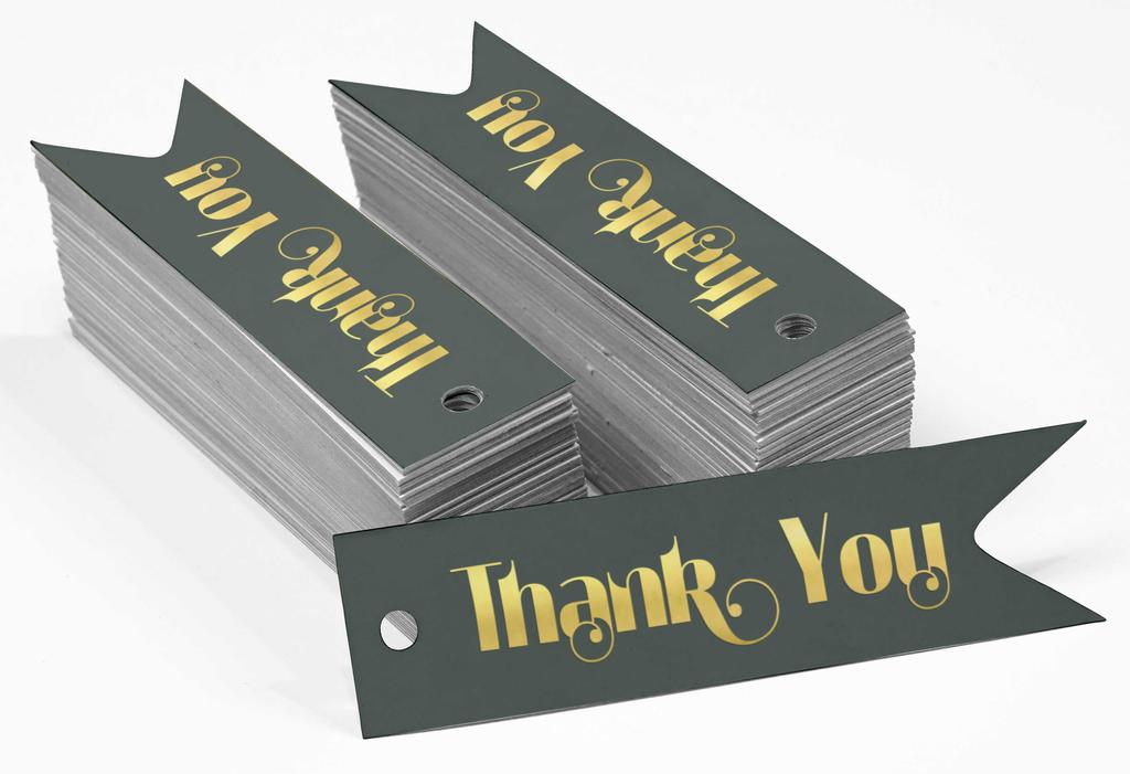 Inkdotpot Gold Foil Paper Hang Tags Thank You Bridal Shower Favor Tags 100