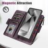 JGY Wallet Case for Samsung Galaxy S25 Ultra PU Leather Detachable Magnetic Wallet Case with Removable Minimalist Front Pocket 5 Card Holder Hand