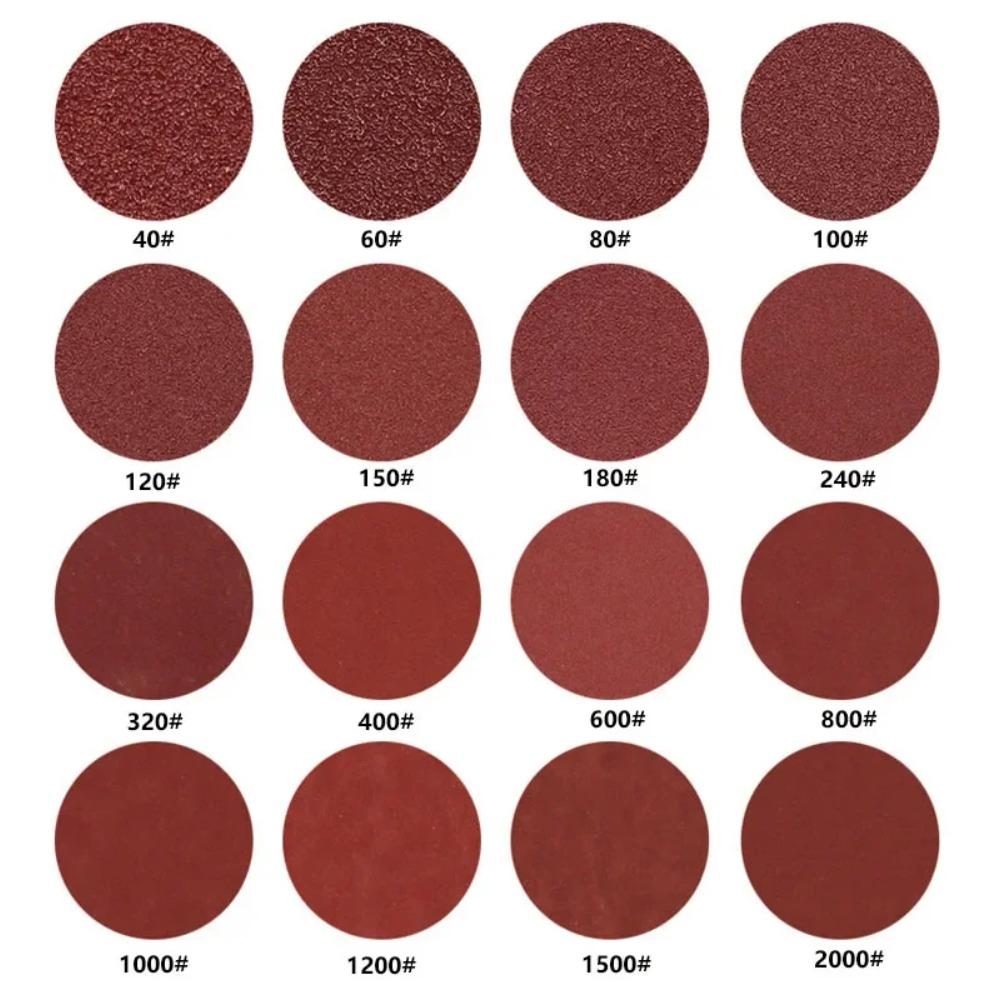 10pcs/set 125mm 5"/5inch Sanding Discs 8 Holes Sandpaper Pads Set Hook & Loop Abrasive Sander Paper for Polishing Tools