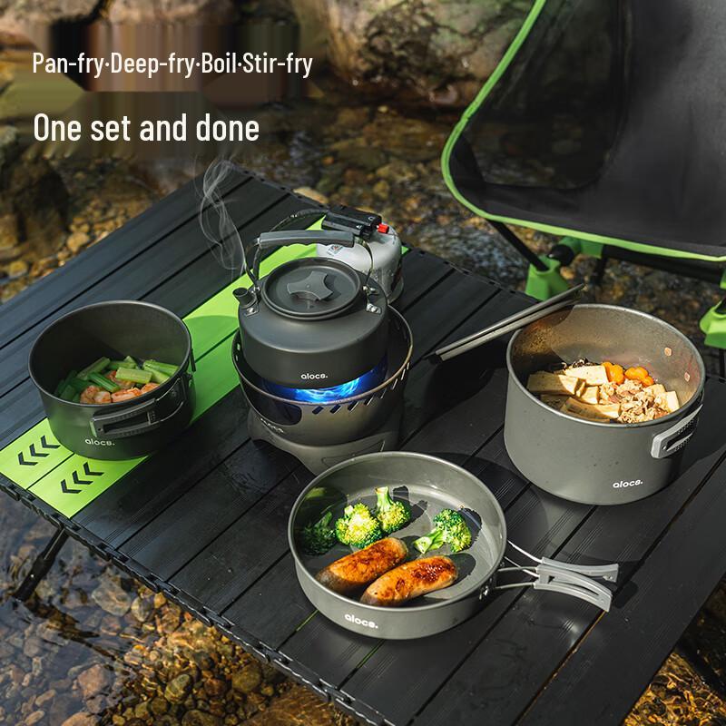 Ailuoke Portable Foldable Camping Cookware Set