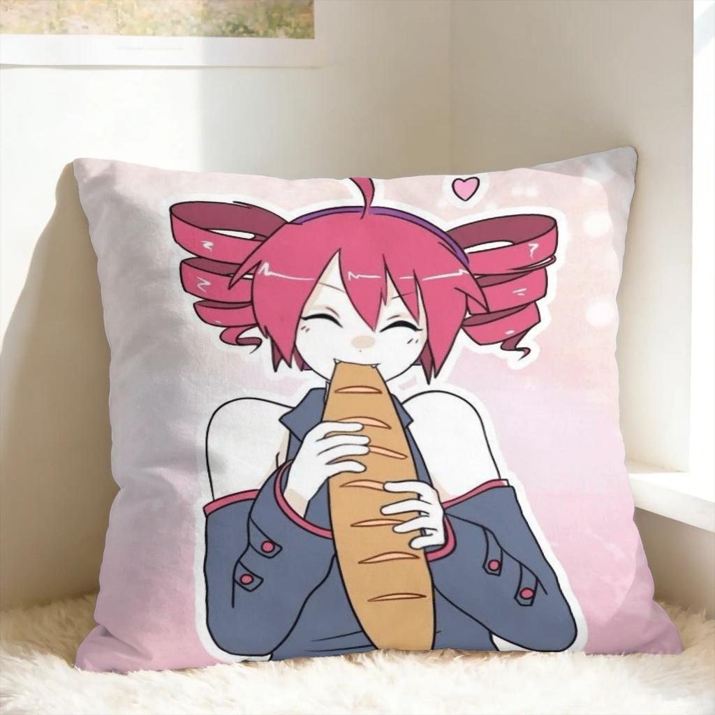 Pearto Creative Kasane Teto Expression Pillow Cover  Morden Pillow Case For Living Room Chair Comfy Cushion Cover Gift