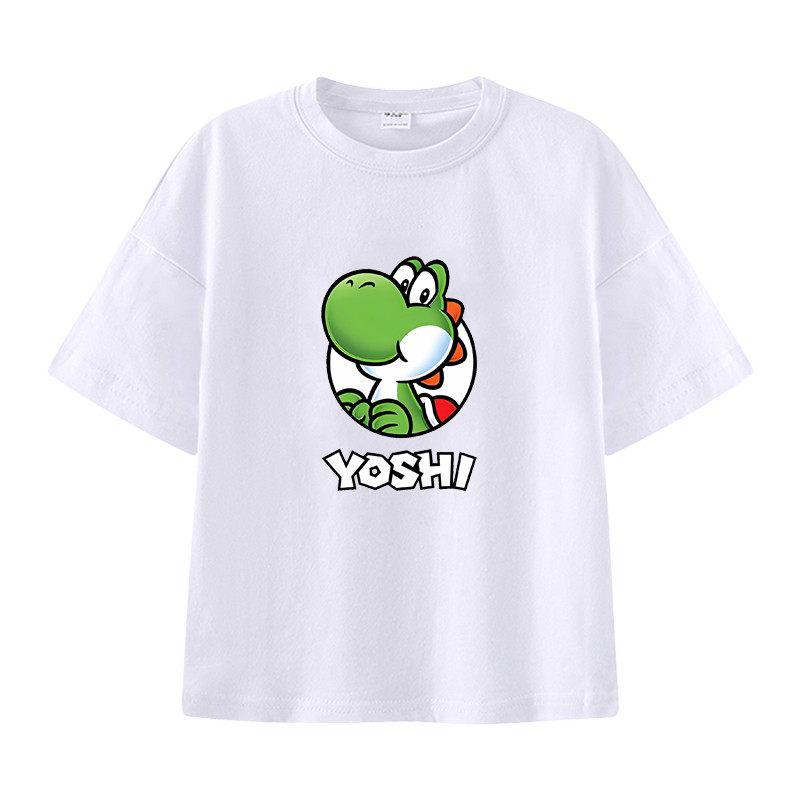 Men Women T Shirt Women Tee Boys Girls Top Adults Children Parent Child Cotton kid Tshirts Super Mario Bros Game Graphic Shirt 100