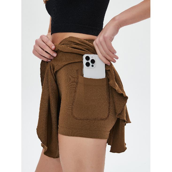 Tennis Skirt, Yoga Badminton Pleated Skirt, Fitness Sports Short Skirt, Running Anti Light Yoga Short Skirt For Women
