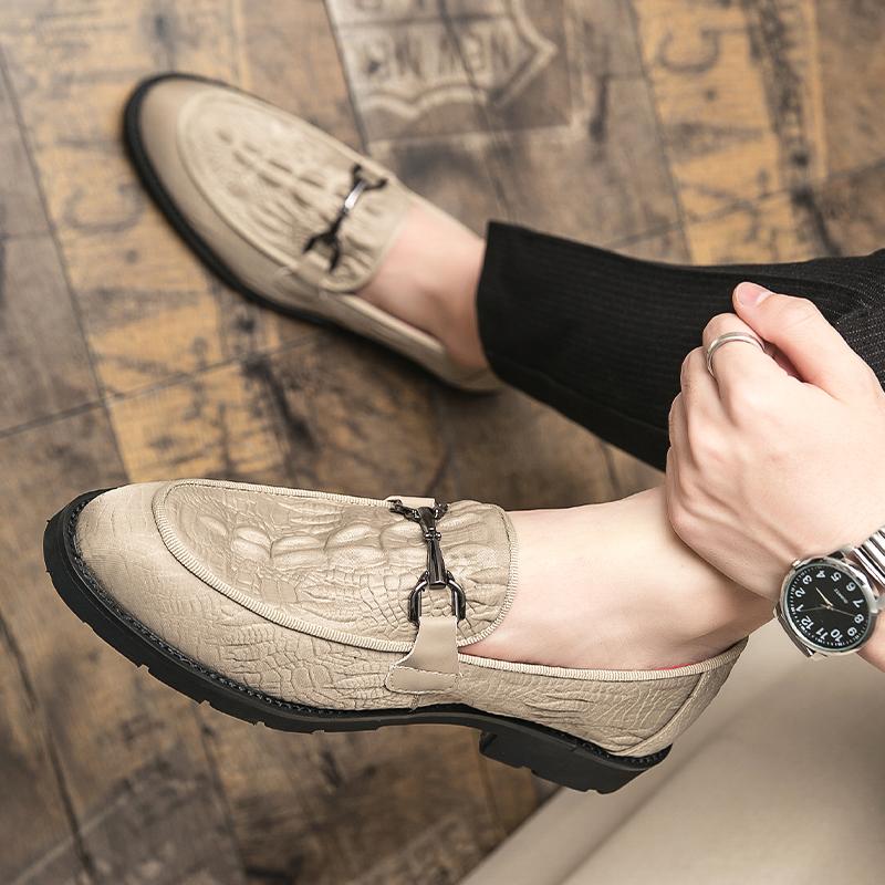 Fashion Luxurious Designer Italian Wedding Casual Business Crocodile Leather Suit Luxury Formal Mens Dress Loafers Oxfords Shoes for Men