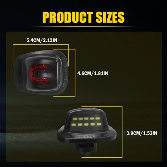 2PCS LED License Plate Light For 88-00 Chevy Silverado Tahoe S10 88-00 GMC Yukon