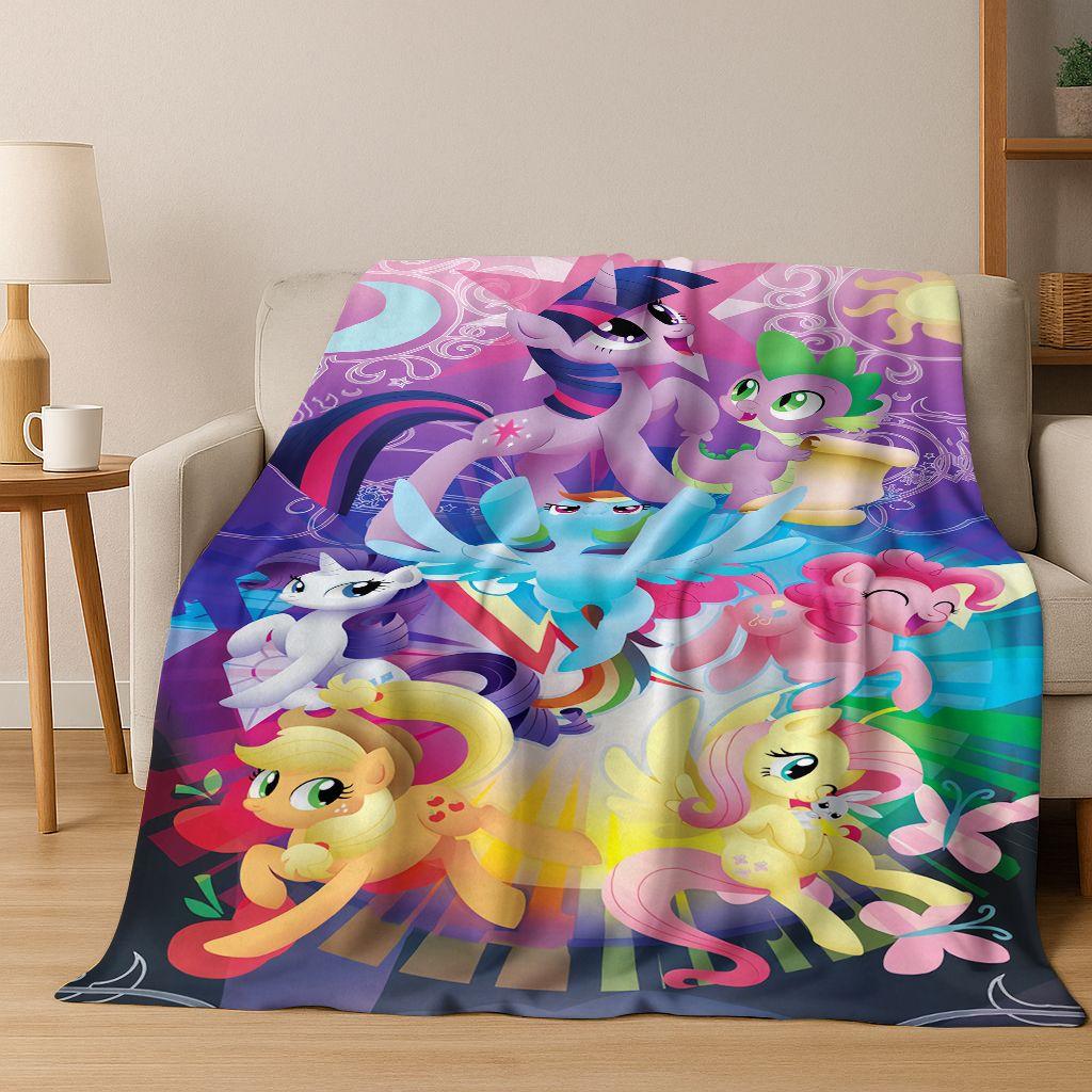 26 Style My Little Pony Unicorn Cartoon Flannel Blanket,Warm and Cozy Soft Throw Blanket for Home Bedroom Bed Sofa Cover Kids