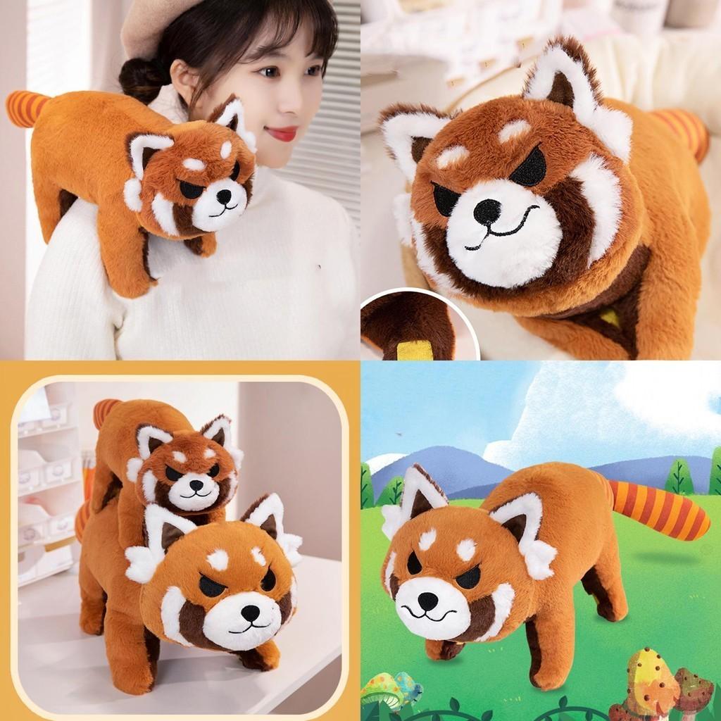 Cute Raccoon Panda Pose Plush Toy Animal Zoo Souvenir Gift Kids Pillow Characters)