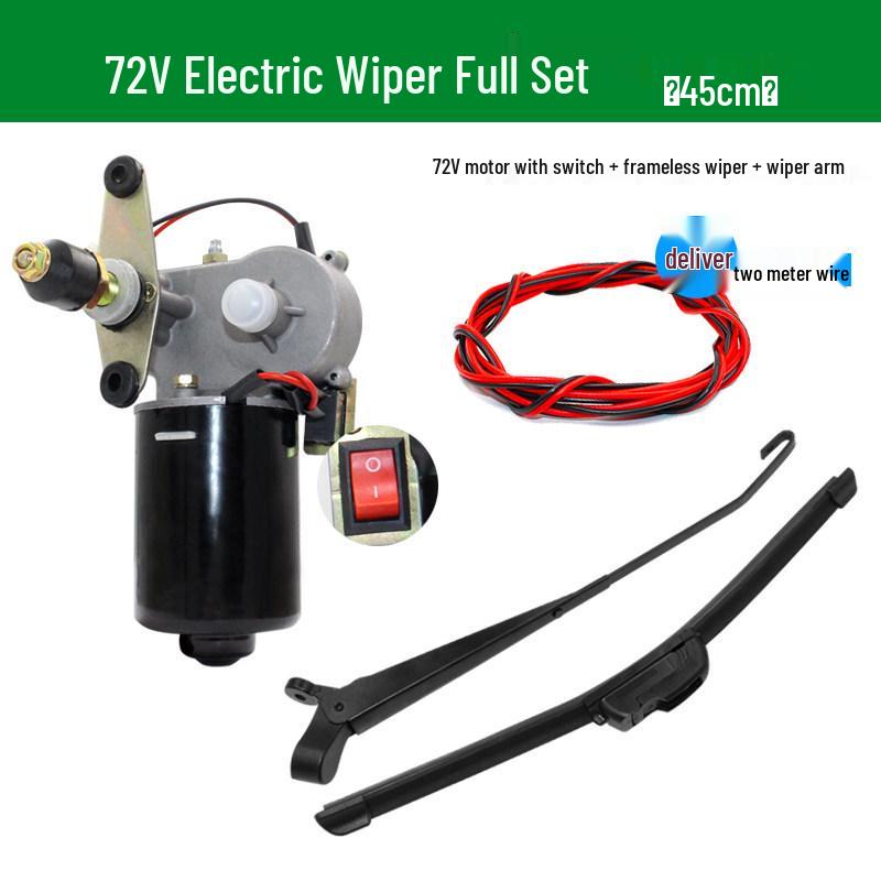 Motor de limpiaparabrisas para triciclo eléctrico - Sin marco 12V 30W para vehículos agrícolas