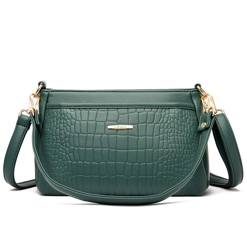 

Underarm bag women s shoulder bag 2025 new fashion stone pattern versatile trendy simple multi-layer large-capacity messenger bag зелёный